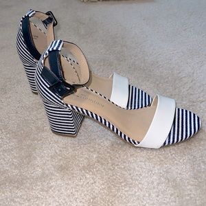 CL by Laundry Navy & White Stripe Sandals